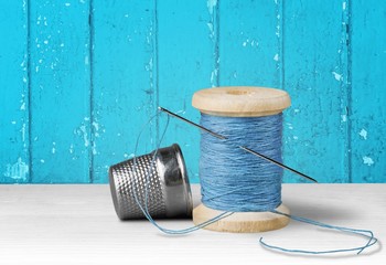Thread, Spool, Sewing.