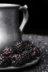 Saucer of Blackberries