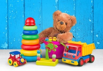 Background, blue, bucket.