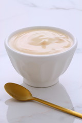 Fresh peach yogurt