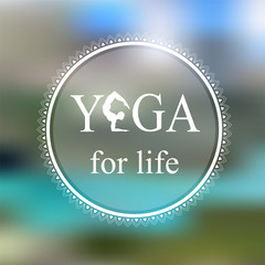 Logo for yoga studio.Yoga meditation logo.