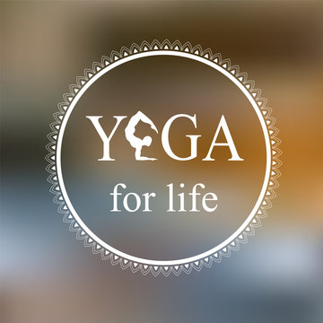 Logo for yoga studio.Yoga meditation logo.