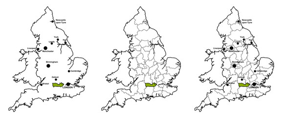 Berkshire located on map of England
