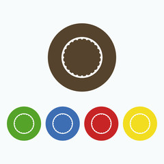 Simple icon hula hoop for fitness.