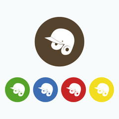 Simple Icon helmet for baseball.