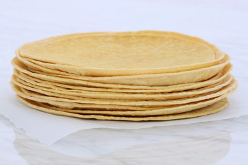 Delicious mexican corn tortillas