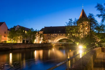 Nürnberg Kettensteg bei Nacht © schulzfoto