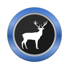 Deer Blue Button