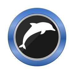 Dolphin Blue Button
