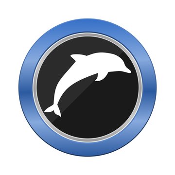 Dolphin Blue Button