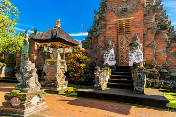 Main entrance of country temple in Bali,Indonesia.