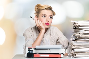 Desk, document, old fashioned.