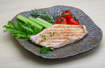 Grilled turkey steak