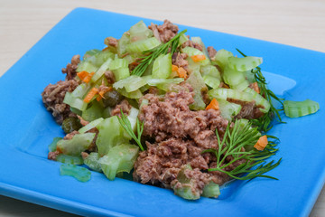 Tuna and celery salad