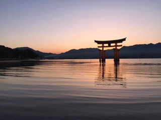 Sunset on Miyajima Torii