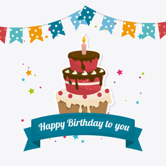 Happy birthday design.