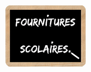 Ardoise fournitures scolaires