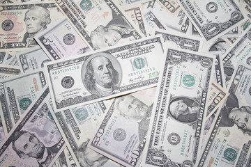American cash banknotes money - obrazy, fototapety, plakaty