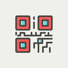 QR code thin line icon