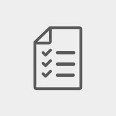 Obraz premium Checklist list thin line icon