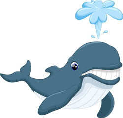 Obraz premium Cute whale cartoon