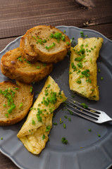 French omelette with chives
