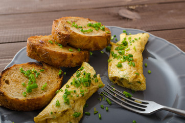 French omelette with chives