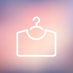 Shirt on hanger thin line icon