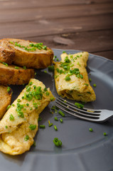 French omelette with chives