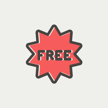 Free tag thin line icon