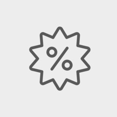 Discount tag thin line icon