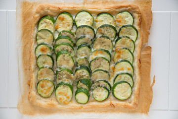 Zucchini Tarte aus Blätterteig