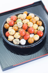mame kichi japanese sweets beans with colored sugar coat