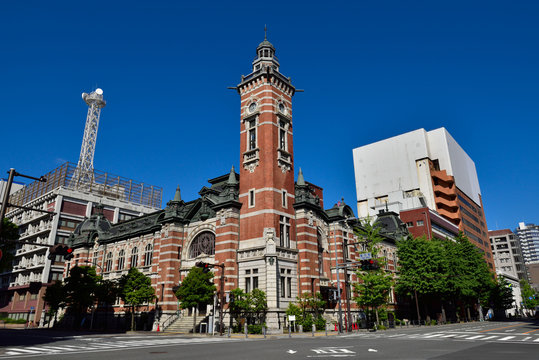 晴れた日の横浜市開港記念会館（通称：ジャックの塔）