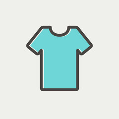T-shirt thin line icon