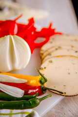 Home-made vibrant natural food concept