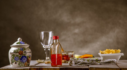 Home-made vibrant natural food concept