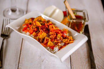 Home-made vibrant natural food concept