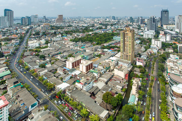 Naklejka premium Landscape of Bangkok city day view