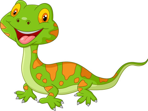 Cartoon cute lizard