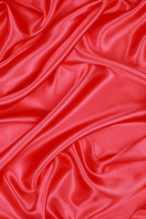 Fototapeta premium Red Silk cloth of abstract backgrounds