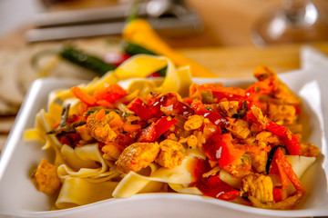 Ambient natural tone concept of home food