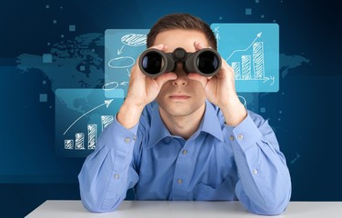 Binoculars, Searching, Looking.