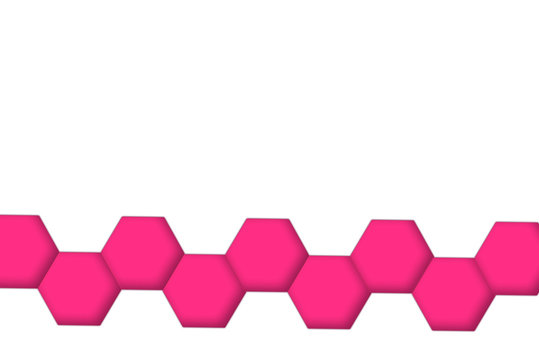 Hexfeld Streifen unten Magenta