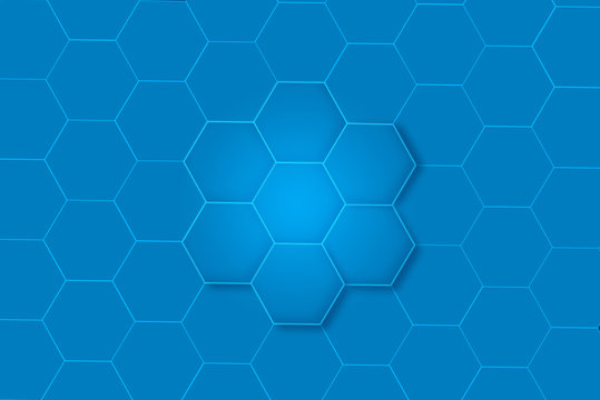3d Hexfeld mit Abstehenden in der Mitte 3