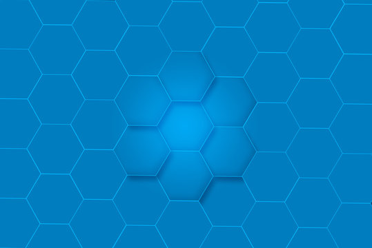 3D Hexfeld mit Abstehenden in der Mitte 1