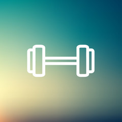 Dumbbell thin line icon