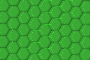 Simples Hexfeld Grün und Gitter
