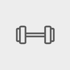 Dumbbell thin line icon