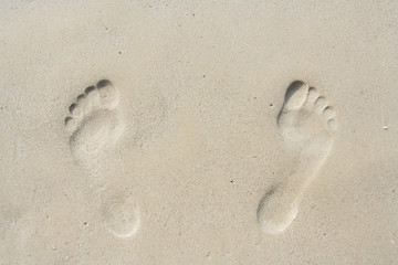 Footprint on the sand